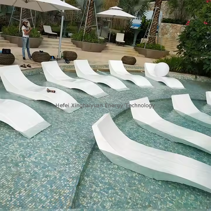 Design moderno Forma fogliare piscina in fibra di vetro