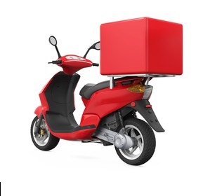 Box di consegna in fibra di vetro di vetro di vetro per food impermeabili per disegni personalizzati scooter