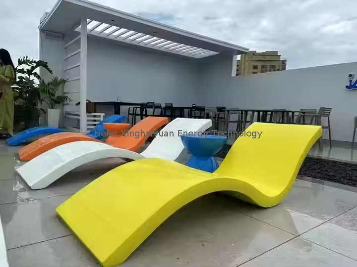 Design moderno Forma fogliare piscina in fibra di vetro